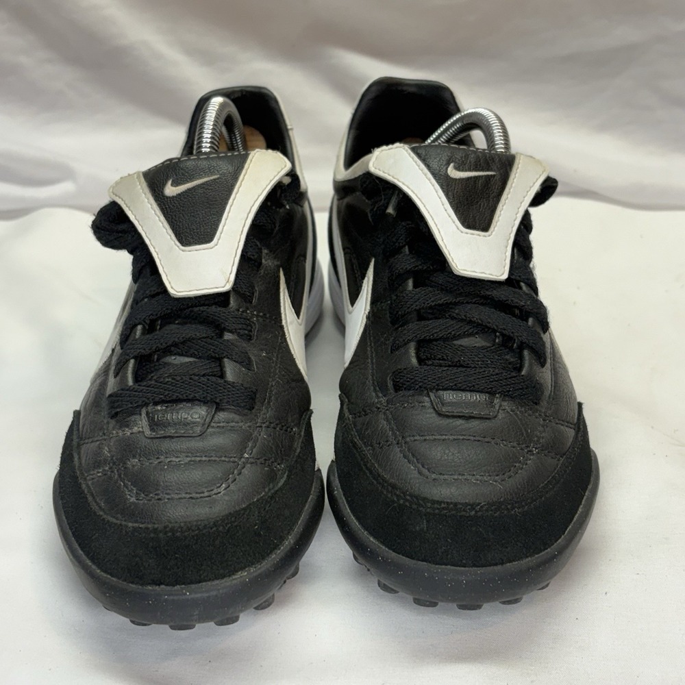 Nike Tiempo Mystic II TF Turf Soccer Shoes Men's Size 7 White Black 317610-011